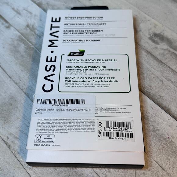 iPhone 14 Pro Slim Case by Casemate, Twinkle Diamond: NWT in box - Picture 7 of 7